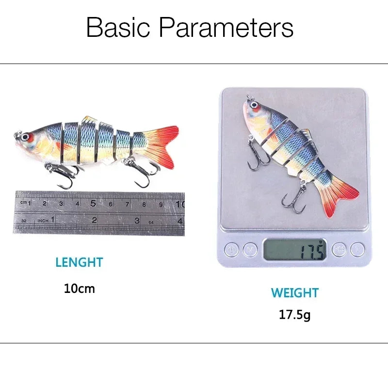 Hyper-Realistic 6-Segment Sinking Swimbait